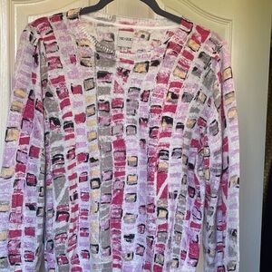 NIC+ZOE Multicolor Mosaic Sweater